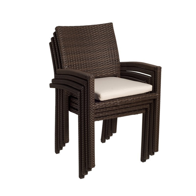 Liberty 5 Piece Wicker Square Patio Dining Set