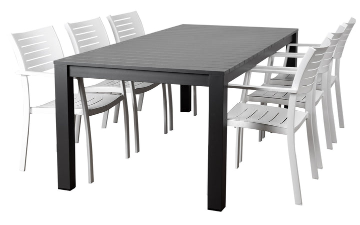 Noordam 7 Piece Aluminum Patio Dining Table Set
