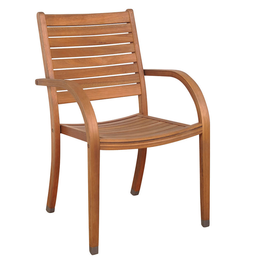 Arizona Wooden Armchair 4 Piece Stackable Wood Arm Chair Set