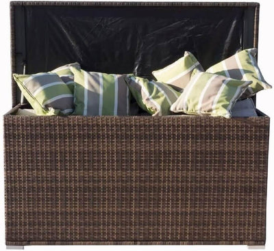 Anita Waterproof Outdoor Patio Storage Deck Box - Brown - Front View