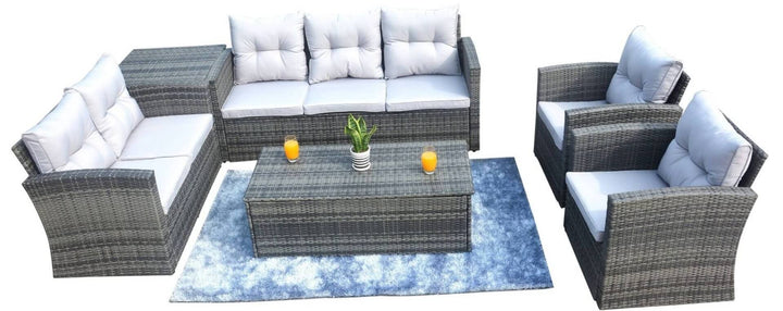Medford 6 Piece Outdoor Patio Furniture Conversation Set