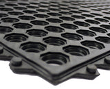 Interlocking Link Rubber Floor Mat - Select Size: 1 Pack, 4 Pack