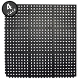 Interlocking Link Rubber Floor Mat - Select Size: 1 Pack, 4 Pack