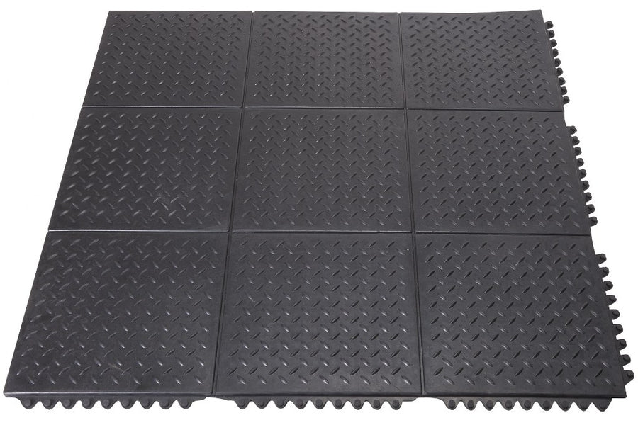 Checker Top Rubber Interlocking Floor Mat | Rubber Mats – EnvelorHome