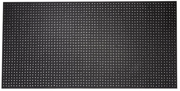 Envelor Circle Perforated Rubber Floor Mat, 40 x 80 - Black