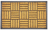 Criss Cross Rubber Backing Coir Welcome Doormat