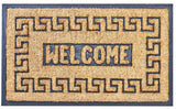 Meandros Rubber Backing Coir Welcome Doormat, 18 x 30 Inches