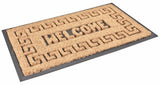 Meandros Rubber Backing Coir Welcome Doormat, 18 x 30 Inches