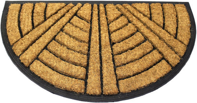 Art Deco Rubber Backing Coir Welcome Doormat