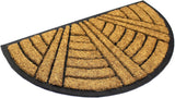 Art Deco Rubber Backing Coir Welcome Doormat - Side View
