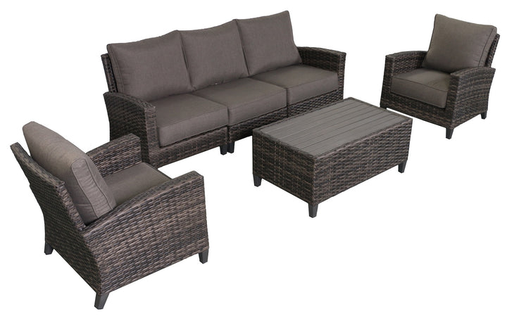 Barbados 3-Piece Outdoor Patio Furniture Couch Set