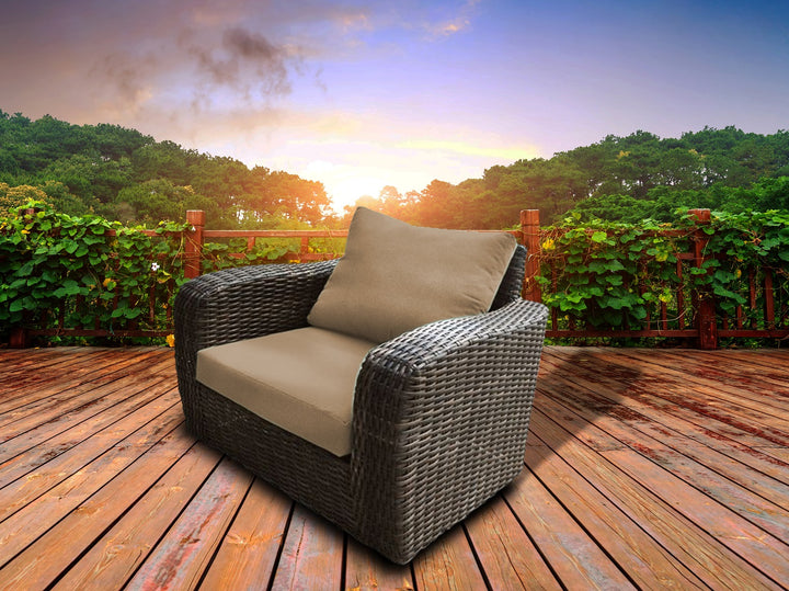 Acapulco Outdoor Patio Furniture Club Chair - Side View