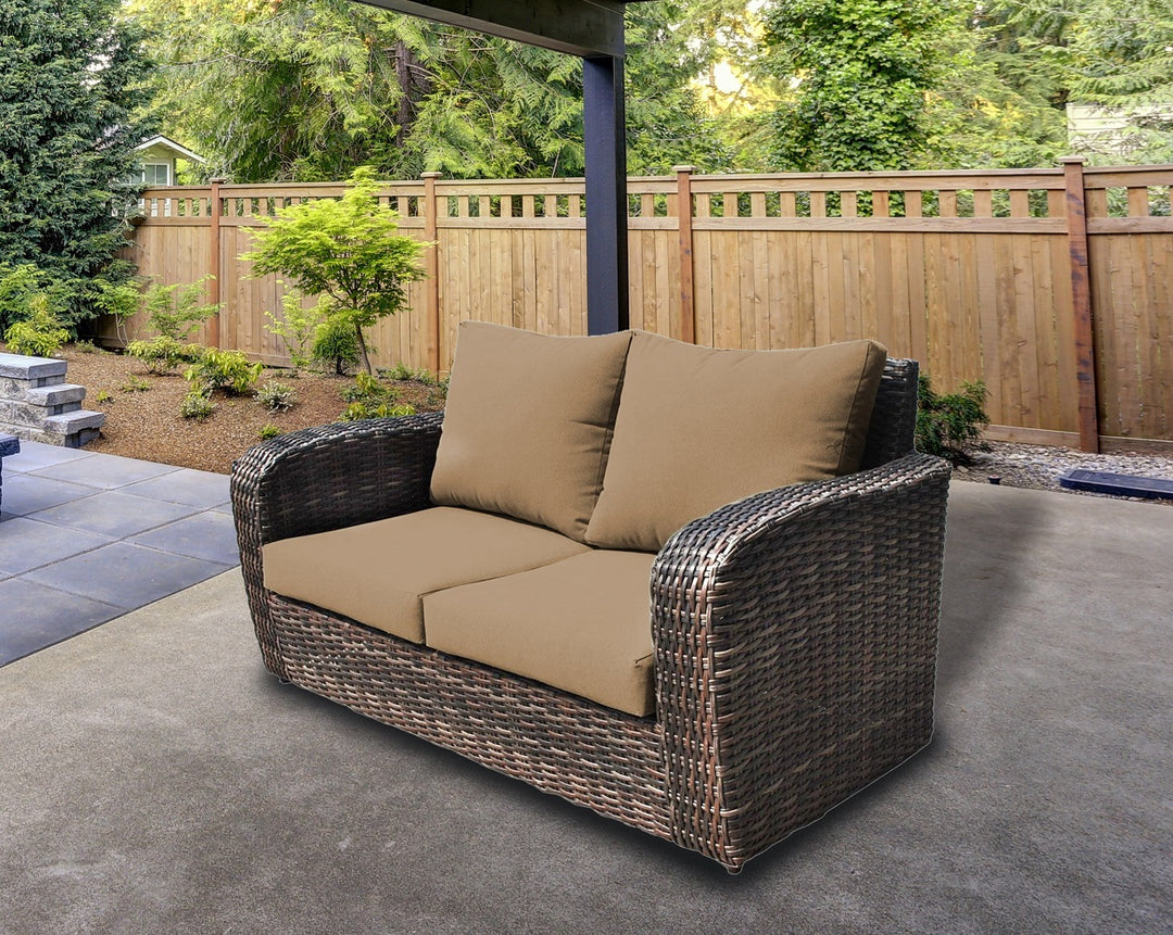 Acapulco Outdoor Patio Furniture Love Seat - Side View