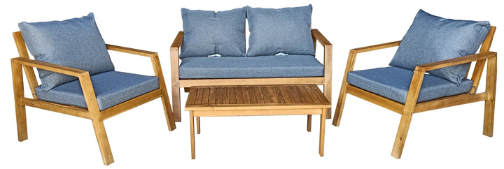 Fiji 4-Piece Outdoor Conversation Patio Furniture Set