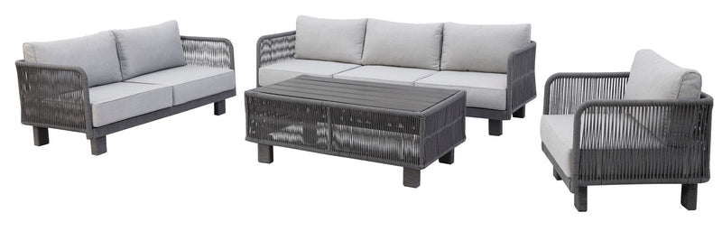 Cancun 4-Piece Outdoor Patio Furniture Deep Seating Set