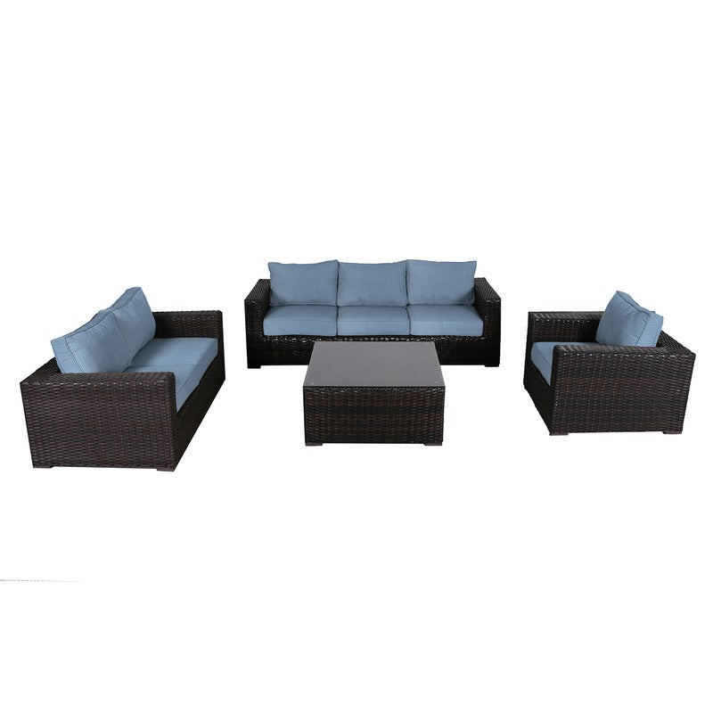 Santa Monica Outdoor Patio Furniture Deep Seating Set