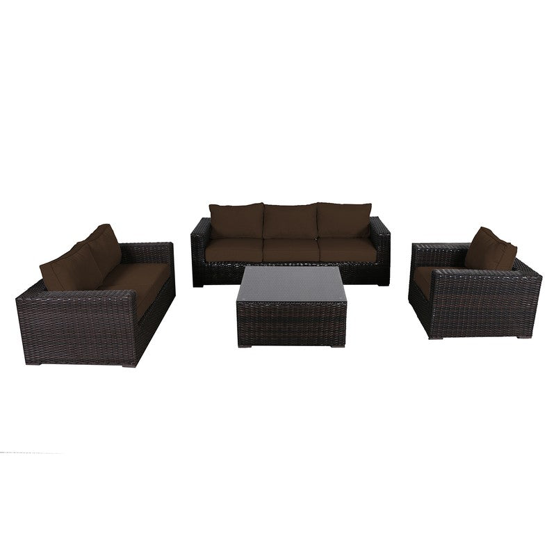 Santa Monica Outdoor Patio Furniture Deep Seating Set