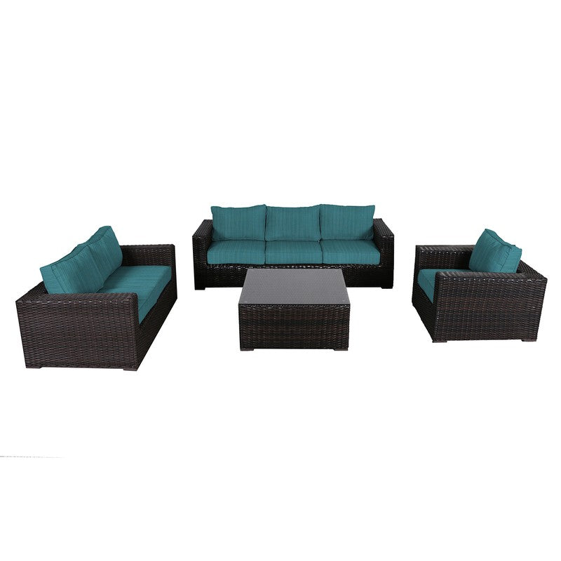 Santa Monica Outdoor Patio Furniture Deep Seating Set