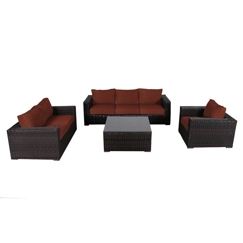 Santa Monica Outdoor Patio Furniture Deep Seating Set