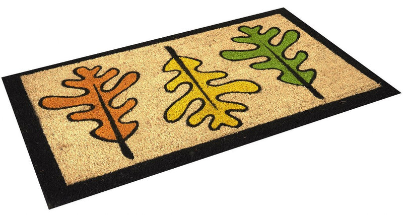 Les Trois Feuilles Coir Coco Door Mat