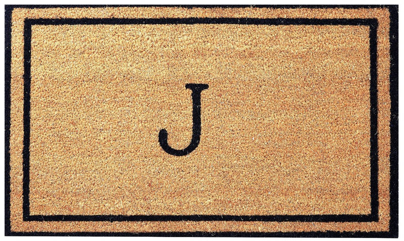 Monogrammed Letter Coco Coir Doormat