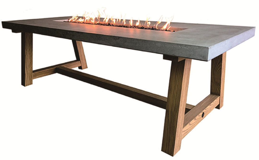 Workshop Outdoor Fire Pit Dining Table - Select Fuel Type
