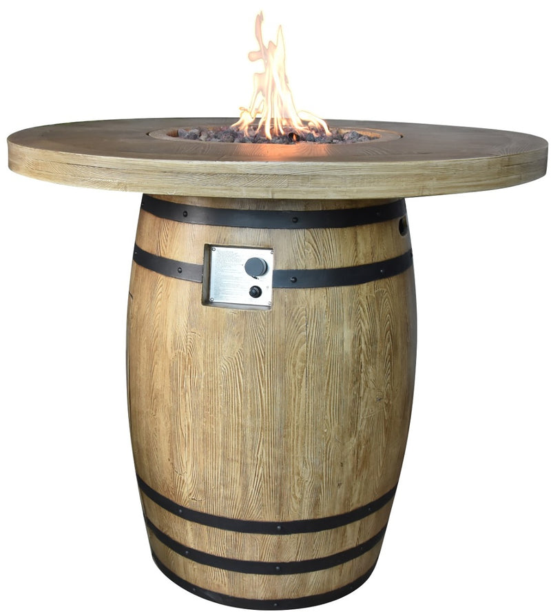 Tuscany Outdoor Reinforced Concrete Fire Pit Table - 48 Inch - Liquid Propane