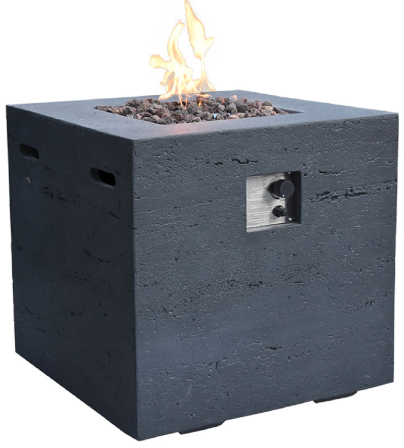 Ellington Black Firepit Table - 27 Inches - Liquid Propane